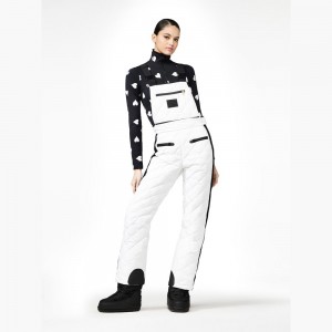 Goldbergh AGNES ski salopette Skihose Weiß | WMNJKD841