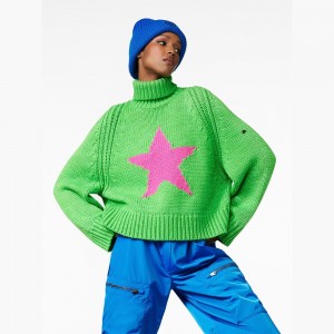 Goldbergh BEAUTY long sleeve knit Ski Pullover Grün | KZHBSO178