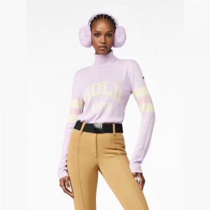 Goldbergh BISCUIT long sleeve knit Ski Pullover Lila | TBJYPX210