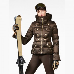 Goldbergh BOUTON Skijacke Dunkelbraun | JMZVWQ469