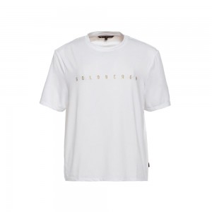 Goldbergh BOXY short sleeve T-Shirts Weiß | NRMHZC412