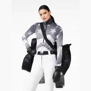 Goldbergh FAMKE Ski Pully Schwarz Weiß | KCANHZ426