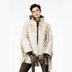 Goldbergh FRINGE Jacke Beige | EAYKWH840