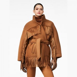 Goldbergh FRINGE Jacke Beige | QDIBGV039