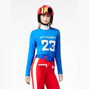 Goldbergh GAME long sleeve T-Shirts Blau | GTSHJK783