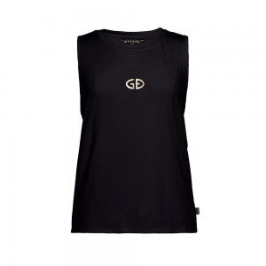 Goldbergh GIGI sleeveless Tanktop Schwarz | HZGWFR891