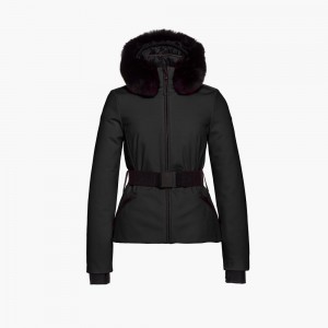 Goldbergh HIDA faux border Skijacke Schwarz | VDIXQF549