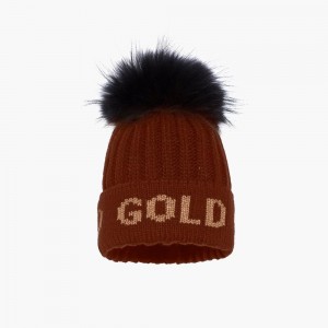 Goldbergh HODD faux pom Mütze Beige | CIHJMS132
