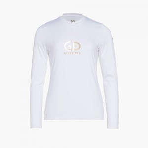 Goldbergh HOMEBASE long sleeve T-Shirts Weiß | YMSGXP482