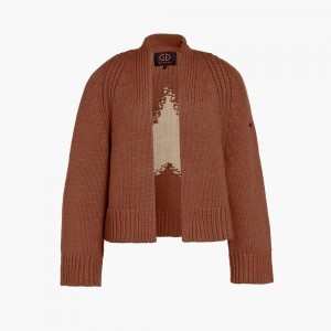 Goldbergh JOLIE knit cardigan Ski Pullover Beige | BOSIWR963