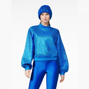 Goldbergh LOLA round neck Ski Pullover Blau | JDWHYZ834