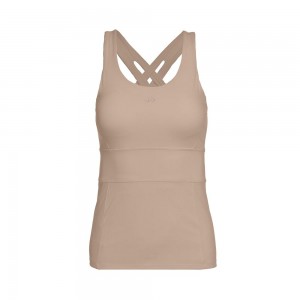 Goldbergh MANHATTAN with cups Tanktop Braun | BEGUZV537