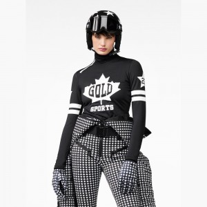 Goldbergh MAPLE LEAF Ski Pully Schwarz | GFAINP190