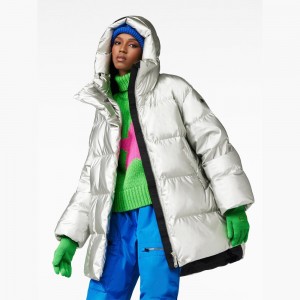 Goldbergh METALLIC Jacke Silber | CKWMJA487