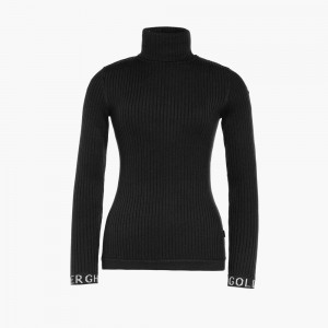Goldbergh MIRA long sleeve knit Ski Pullover Schwarz | CXGDZE049
