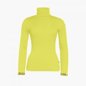 Goldbergh MIRA long sleeve knit Ski Pullover Hellgrün | BYNHMW621