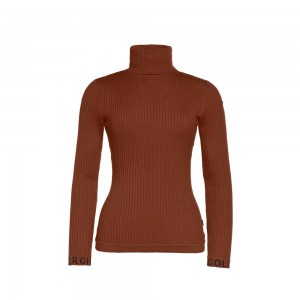 Goldbergh MIRA long sleeve knit Ski Pullover Beige | QKBPGN945