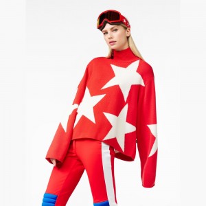 Goldbergh RISING STAR long sleeve knit Ski Pullover Rot | FPSEOQ314