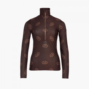 Goldbergh ROBSON Ski Pully Dunkelbraun | GMITAW721