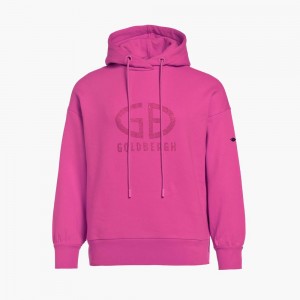 Goldbergh SPARKLING hooded Hoodie Rosa | DNIPQH217