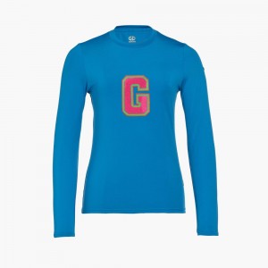 Goldbergh SUPER G long sleeve T-Shirts Blau | FQXIPE956