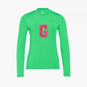 Goldbergh SUPER G long sleeve T-Shirts Grün | ZCLJDU247