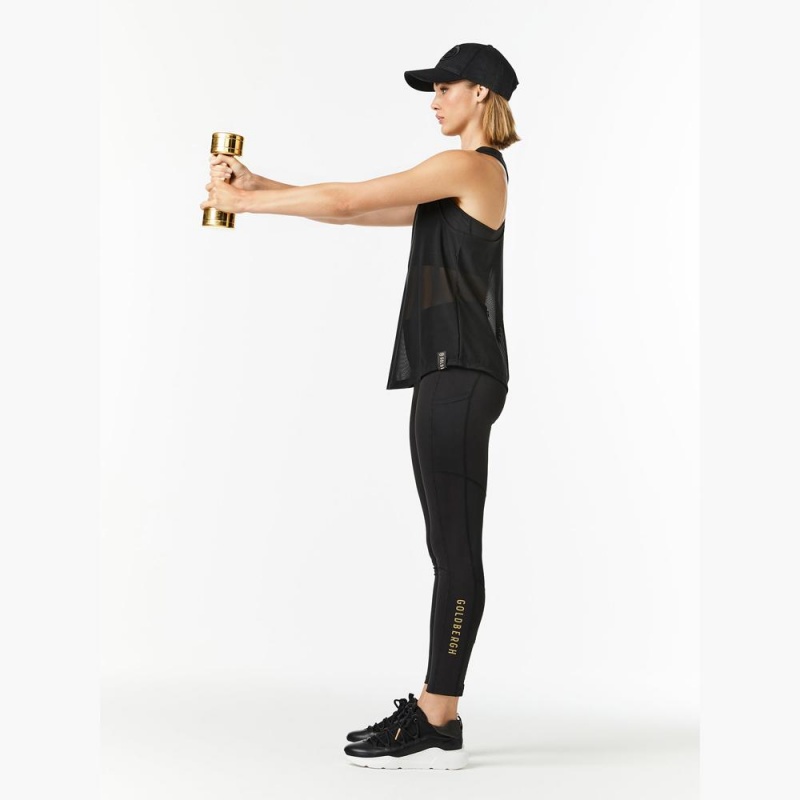 Goldbergh ALLURE Tanktop Schwarz | JMUTKQ051