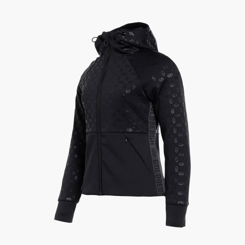 Goldbergh AMBRA full zip hooded cardigan Hoodie Schwarz | GYUOHM136