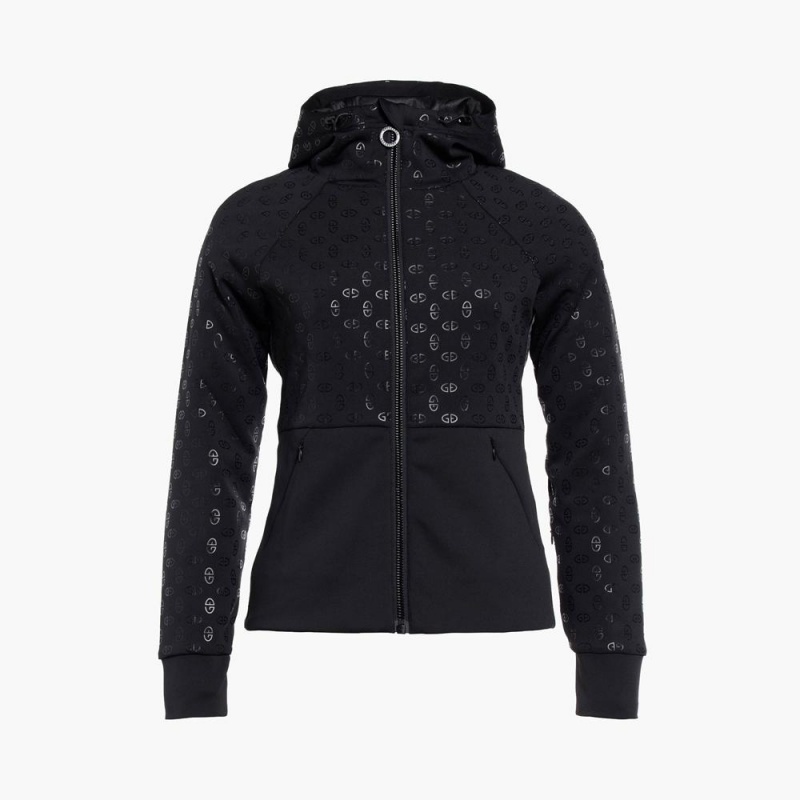 Goldbergh AMBRA full zip hooded cardigan Hoodie Schwarz | GYUOHM136