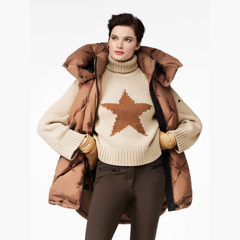 Goldbergh BEAUTY long sleeve knit Ski Pullover Braun | OEATQJ605