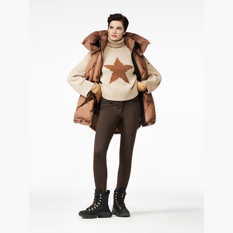 Goldbergh BEAUTY long sleeve knit Ski Pullover Braun | OEATQJ605