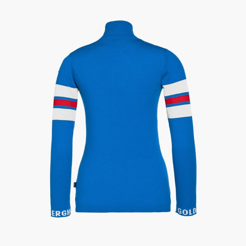 Goldbergh BISCUIT long sleeve knit Ski Pullover Blau | PDCHGT302