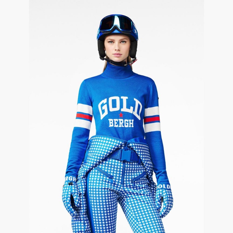 Goldbergh BISCUIT long sleeve knit Ski Pullover Blau | PDCHGT302