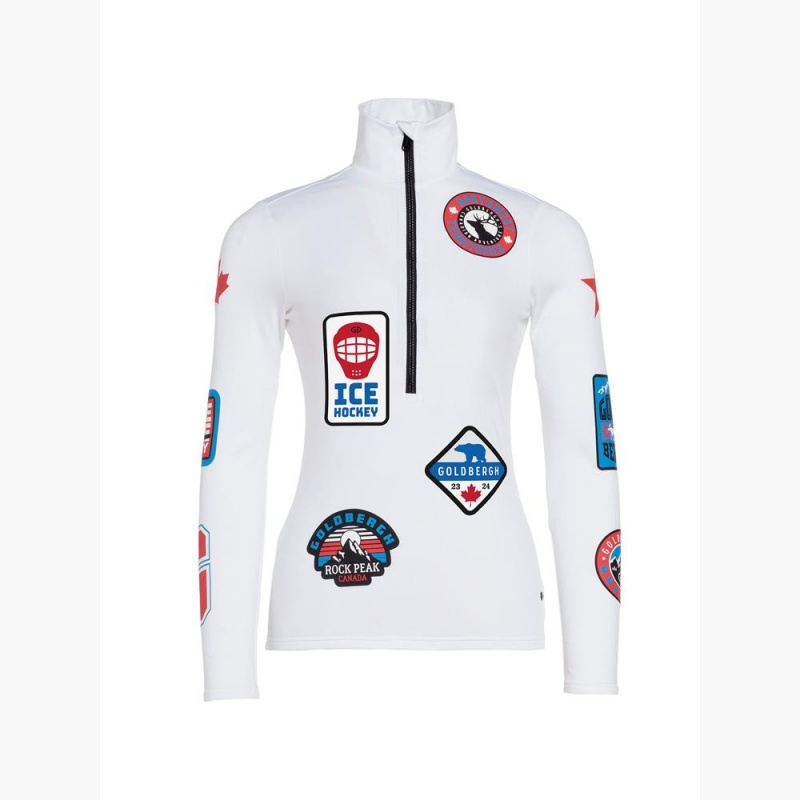 Goldbergh BODYCHECK Ski Pully Weiß | BRWUMY492