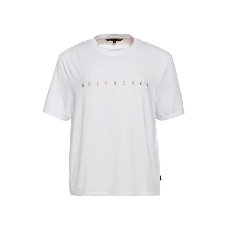 Goldbergh BOXY short sleeve T-Shirts Weiß | NRMHZC412