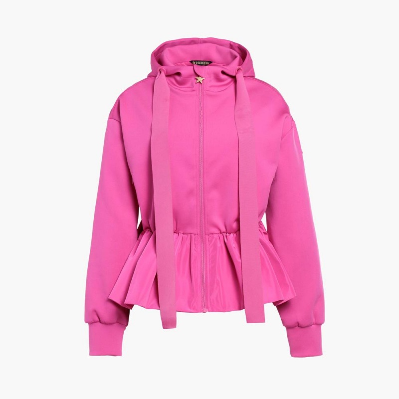 Goldbergh BUTTERCUP full zip hooded cardigan Hoodie Rosa | MXHZCK980