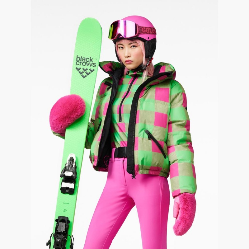 Goldbergh CABIN Skijacke Grün Rosa | GOMDEF608