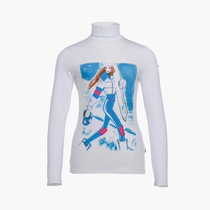 Goldbergh CATWALK long sleeve T-Shirts Weiß | NRVGUD753