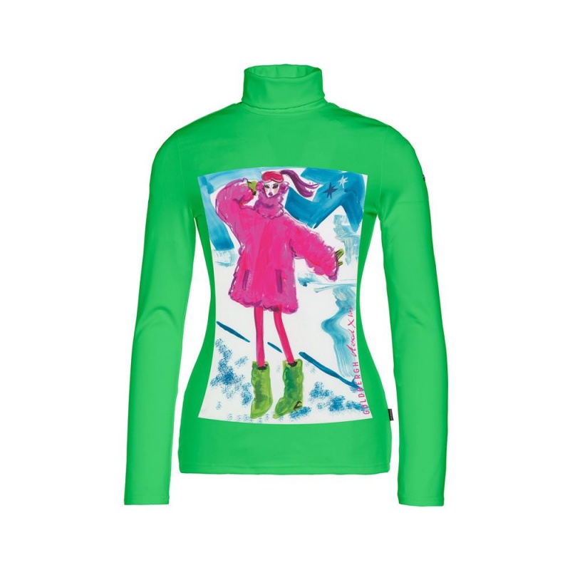 Goldbergh COOLGIRL long sleeve T-Shirts Grün | USFLPE053