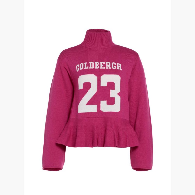 Goldbergh DANGLE long sleeve knit Ski Pullover Rosa | OUKHMF863