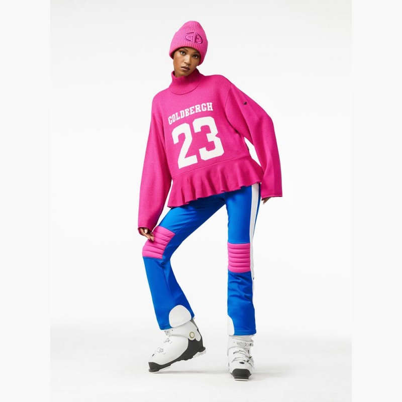 Goldbergh DANGLE long sleeve knit Ski Pullover Rosa | OUKHMF863