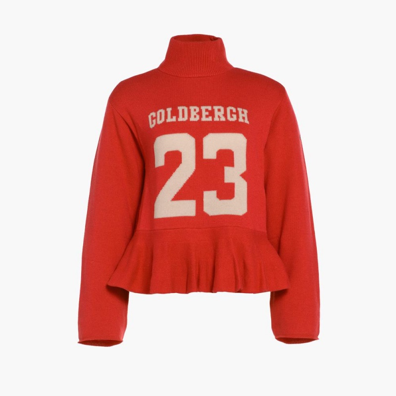 Goldbergh DANGLE long sleeve knit Ski Pullover Orange | WEZCHI362