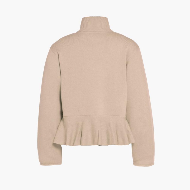 Goldbergh DANGLE long sleeve knit Ski Pullover Beige | RDHQZN451