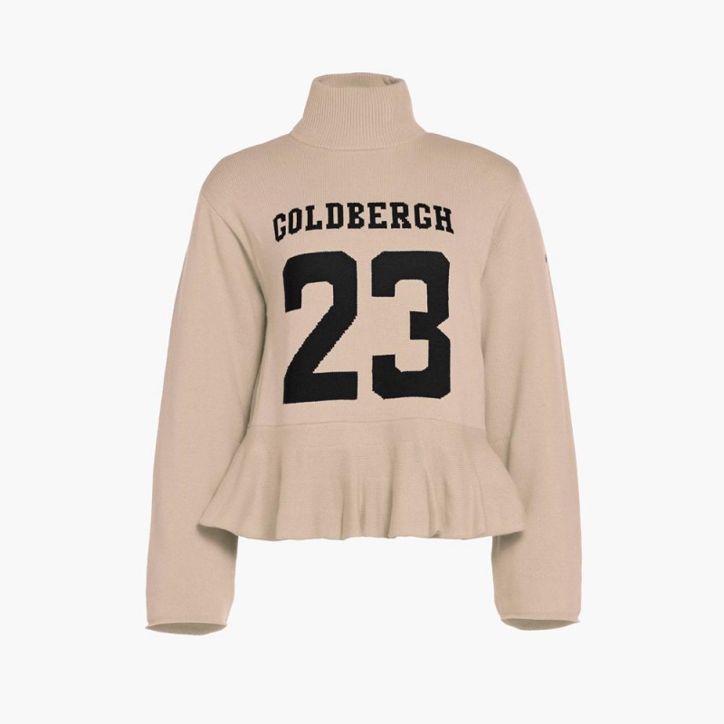 Goldbergh DANGLE long sleeve knit Ski Pullover Beige | RDHQZN451