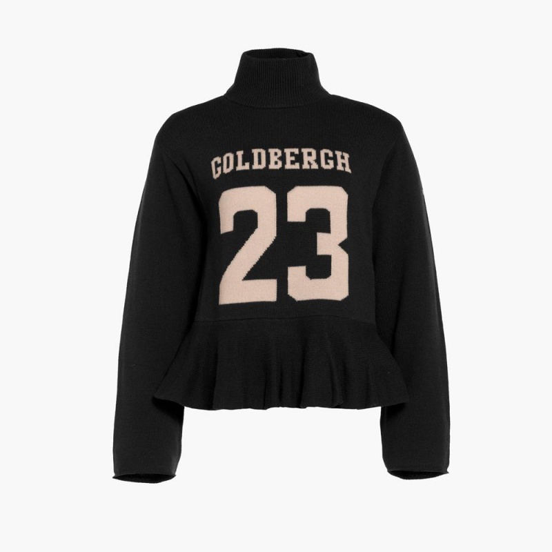 Goldbergh DANGLE long sleeve knit Ski Pullover Schwarz | NMZBYU365