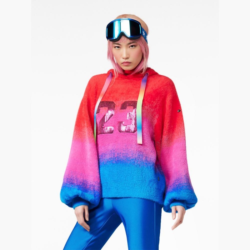 Goldbergh DESIRE hooded knit Hoodie Rot | NXRUOY241