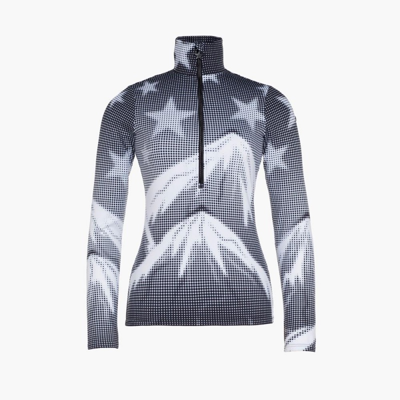 Goldbergh FAMKE Ski Pully Schwarz Weiß | KCANHZ426