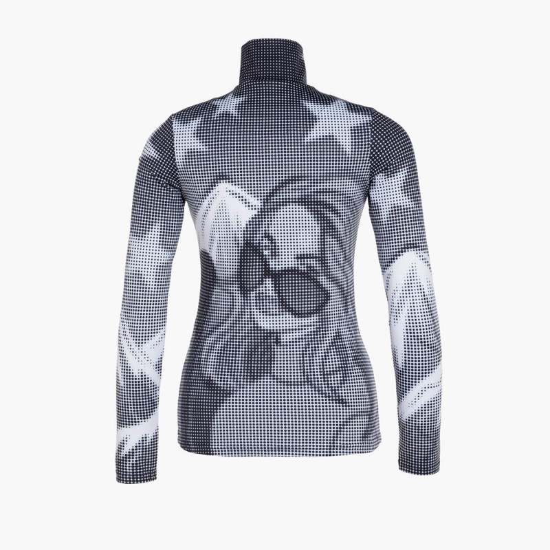 Goldbergh FAMKE Ski Pully Schwarz Weiß | KCANHZ426
