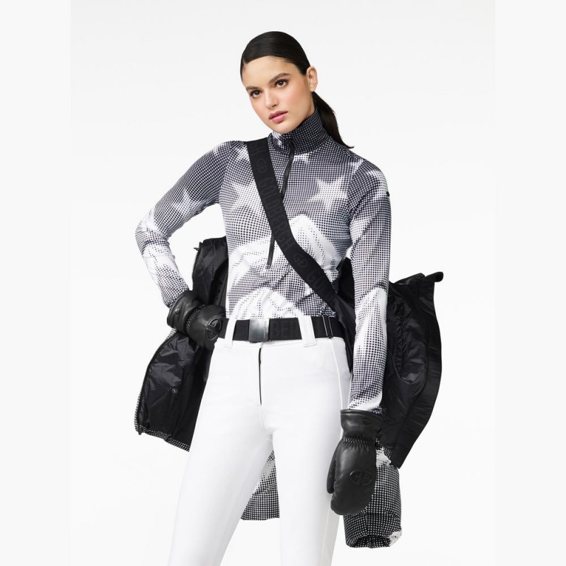 Goldbergh FAMKE Ski Pully Schwarz Weiß | KCANHZ426