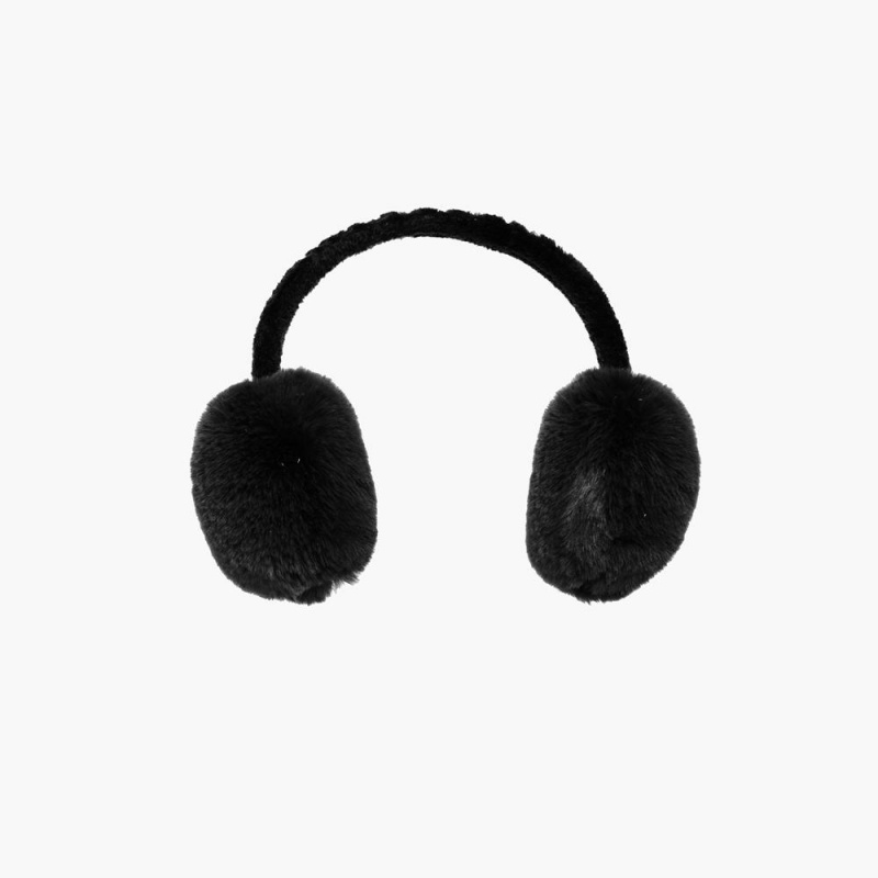 Goldbergh FLUFFY faux fur Ohrenwärmer Schwarz | CKPTZD598